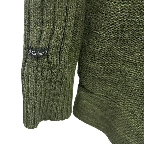 Columbia Men's Military Green Crewneck Cotton Sweater Large - Picture 3 of 5